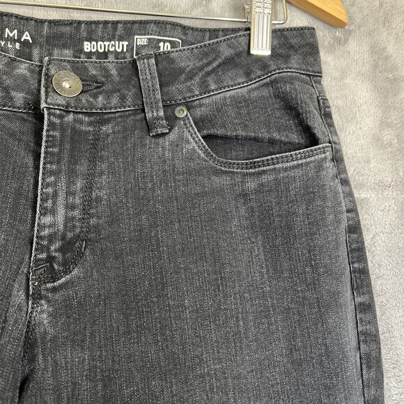 Sonoma Jeans Women's 10 Charcoal Wash Mid Rise Bootcut Stretch Denim - Picture 6 of 12